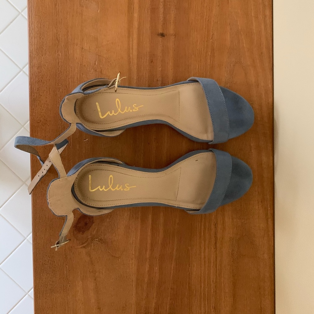 COPY - Blue fabric heels
